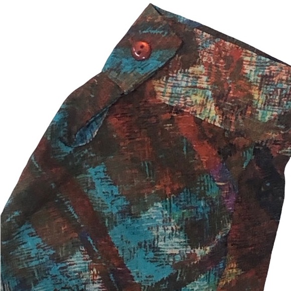 Notations Autumn Colored Shark Bite Hem Blouse - Picture 6 of 13